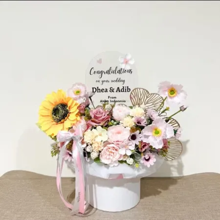 Bloom Box Akrilik Ucapan Wedding Cicendo